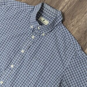 Southern Pines‎ Gingham Check Button Down Shirt Long Sleeve Cotton Mens L